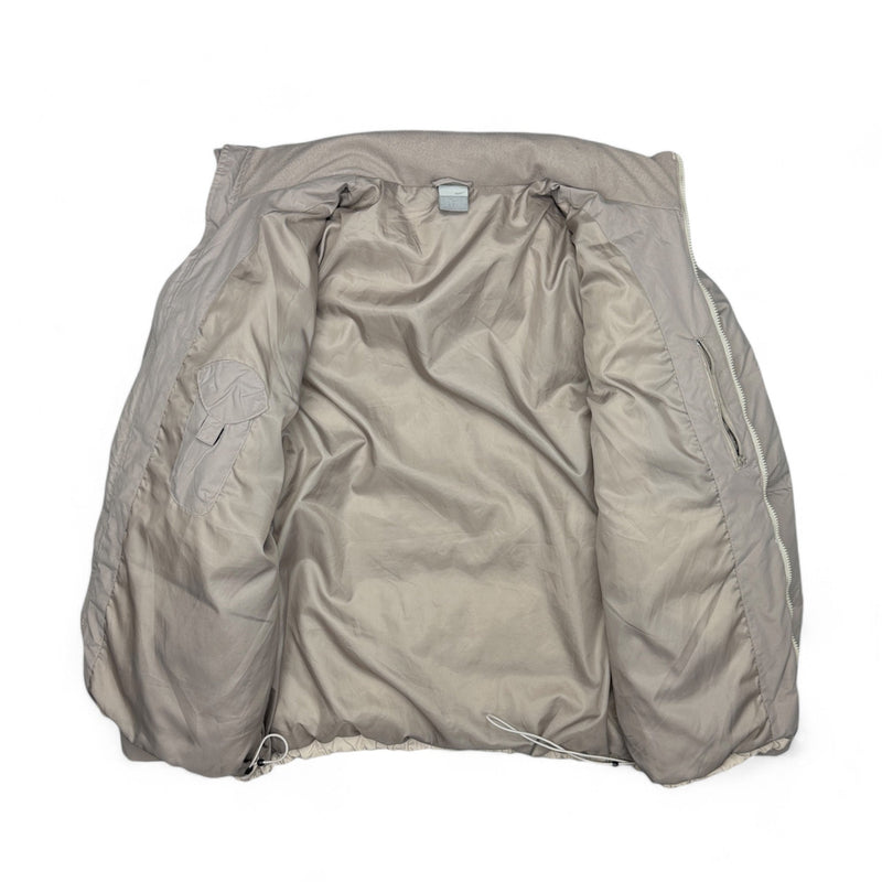 Nike Vintage Y2K Puffer Daunenjacke Beige
