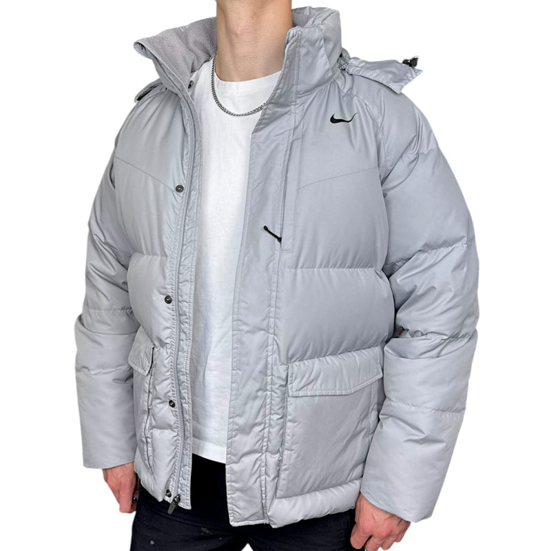 Nike Vintage Y2K Down Pufferjacke Grau
