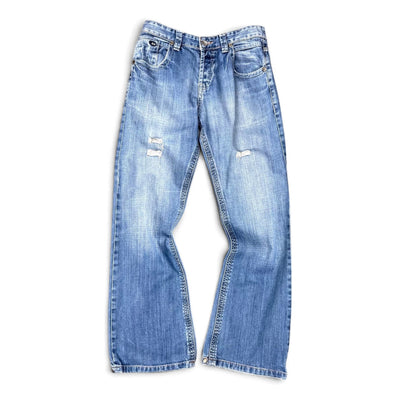 Diesel Vintage Bootcut Jeans, Größe 48, W32, dunkelblaue Casual-Hose mit geradem Bein und klassischen Jeans-Details.