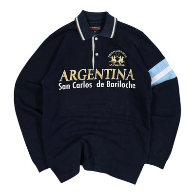 La Martina Argentina Rugby Polo Longsleeve Navy Vintage | S