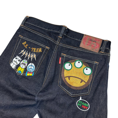 Devil Nut Japanese Baggy Raw Denim Jeans