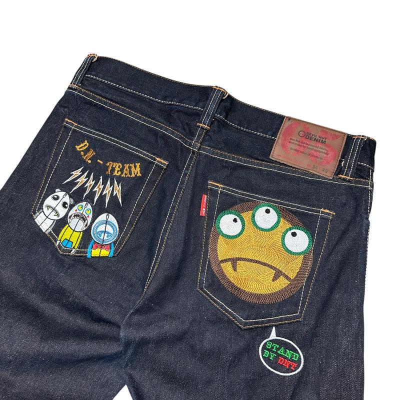 Devil Nut Japanese Baggy Raw Denim Jeans