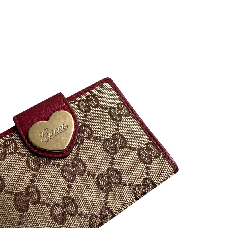 Gucci GG Canvas Canvas Heart Wallet