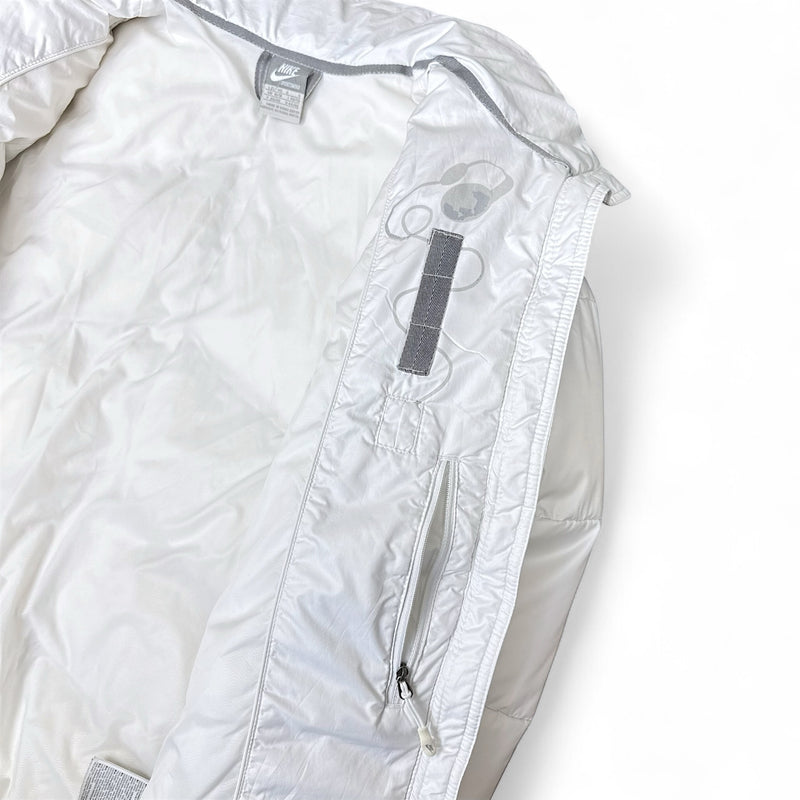 Nike Vintage Y2K Rare Down Pufferjacke Weiß