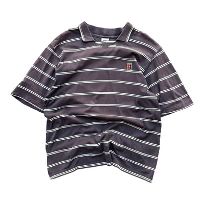 Nike Challenge Court Poloshirt Herren, gestreift, kurze Ärmel, sportliches Design, ideal für Tennis und Freizeit.