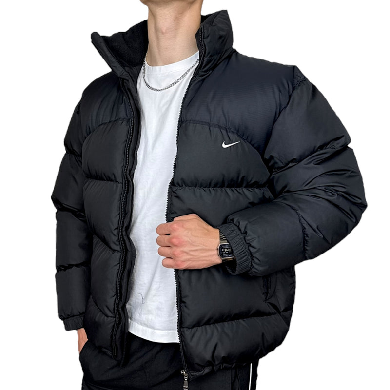 Nike Vintage Y2K Puffer Daunenjacke Schwarz