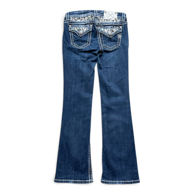 Vintage Miss Me Sequin Flap Pocket Bootcut Jeans | W26