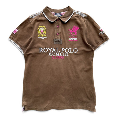 Vintage Geographical Norway Poloshirt – "Royal Polo MCMLIII" | M