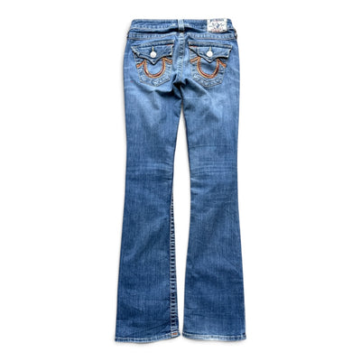 Vintage True Religion Rainbow Big T Flap Pocket Bootcut Jeans | W25