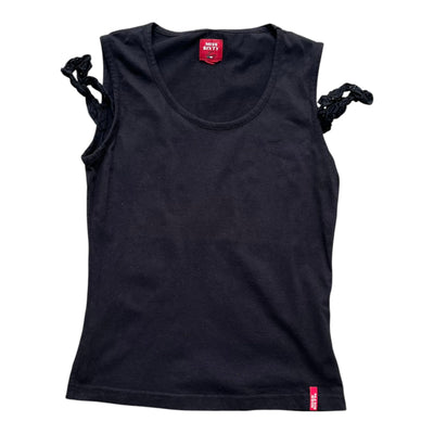 Miss Sixty Vintage Ruffle Sleeve Tank Top | S