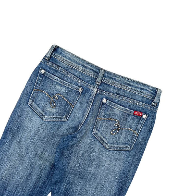 Miss Sixty Y2K Bootcut Studded Jeans
