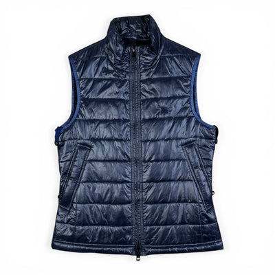 Vintage Burberry Black Label Puffer Vest Navy | M