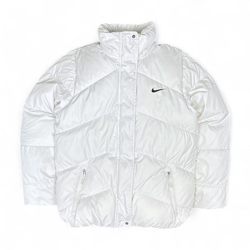 Nike Vintage Y2K Rare Down Pufferjacke Weiß