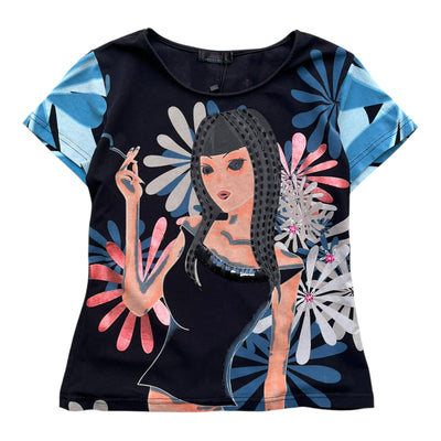 Vintage Custo Barcelona Graphic Art Top | Womans M