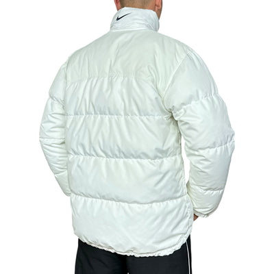 Nike Vintage Y2K Puffer Daunenjacke Weiß