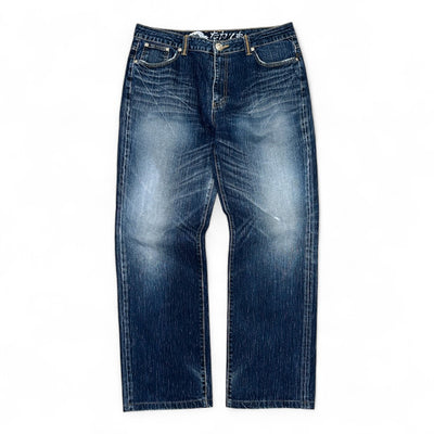 Big Train Japanese Tiger Flames Baggy Jeans
