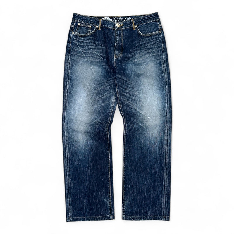Big Train Japanese Tiger Flames Baggy Jeans