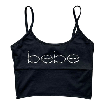 Bebe Y2K Rhinestone Crop Cami Top | S