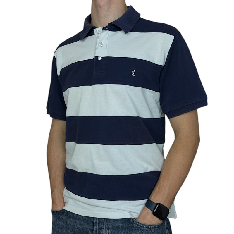 Yves Saint Laurent YSL Stripe Polo Shirt