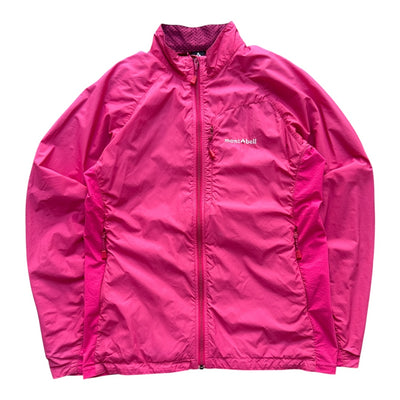 Vintage Mont-Bell Climaplus Mesh Fleece Jacke in Pink, leicht gefüttert, für Outdoor und Freizeit, Größe S, wetterbeständig und atmungsaktiv