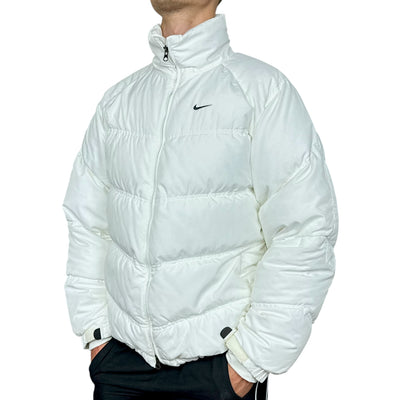 Nike Vintage Y2K Rare Down Puffer Jacke Weiß