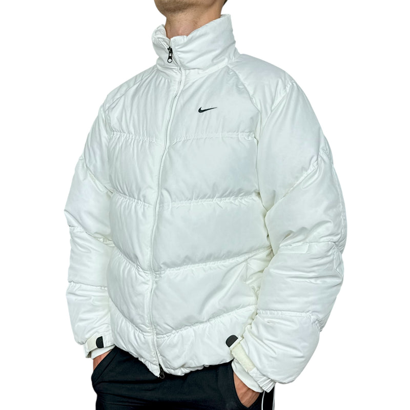 Nike Vintage Y2K Rare Down Puffer Jacke Weiß