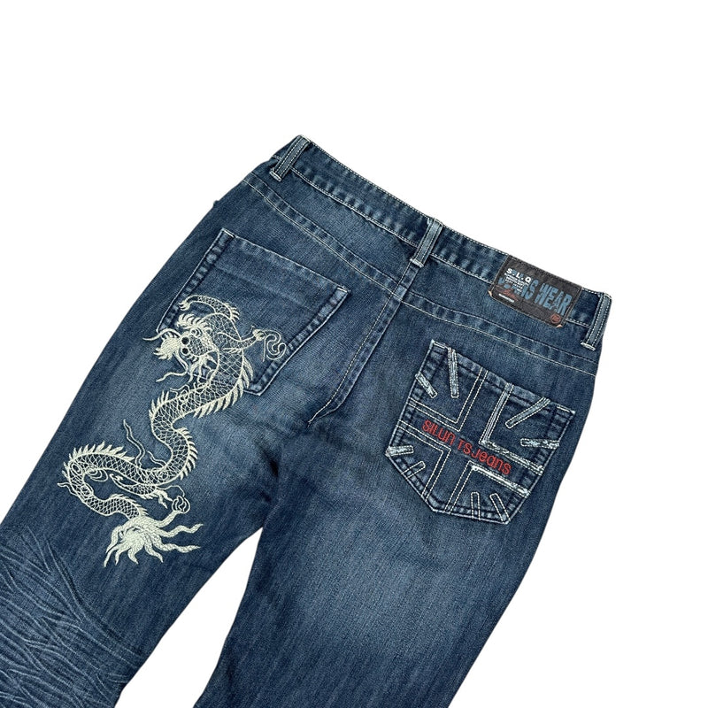 Vintage Y2K Dragon Great Britain Jeans