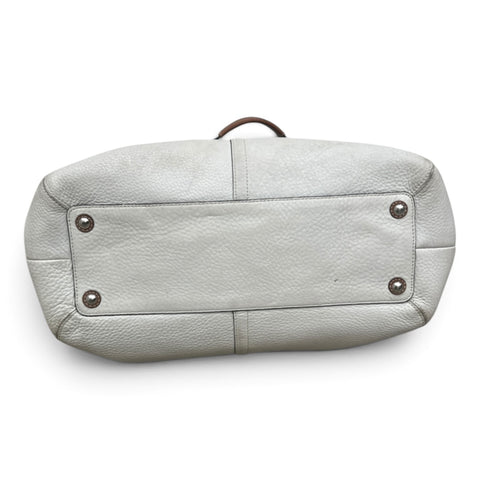 Coach Soft Milled Leather Tote / Shoulder Bag | Weiß / Braun