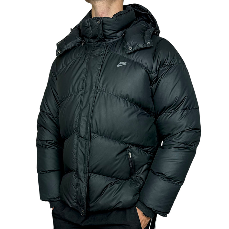 Nike Vintage Y2K Down Puffer Jacke Schwarz