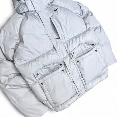 Nike Vintage Y2K Down Pufferjacke Grau