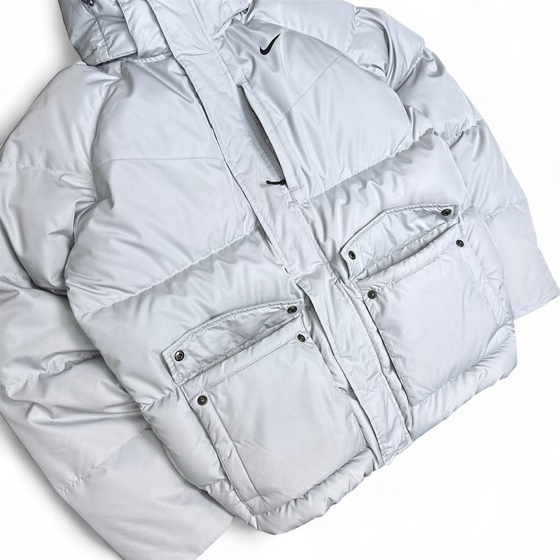 Nike Vintage Y2K Down Pufferjacke Grau