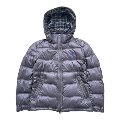 Schwarze 3-in-1 Daunenjacke und Weste von Burberry Black Label, auf dem Bild sichtbar in Größe M.