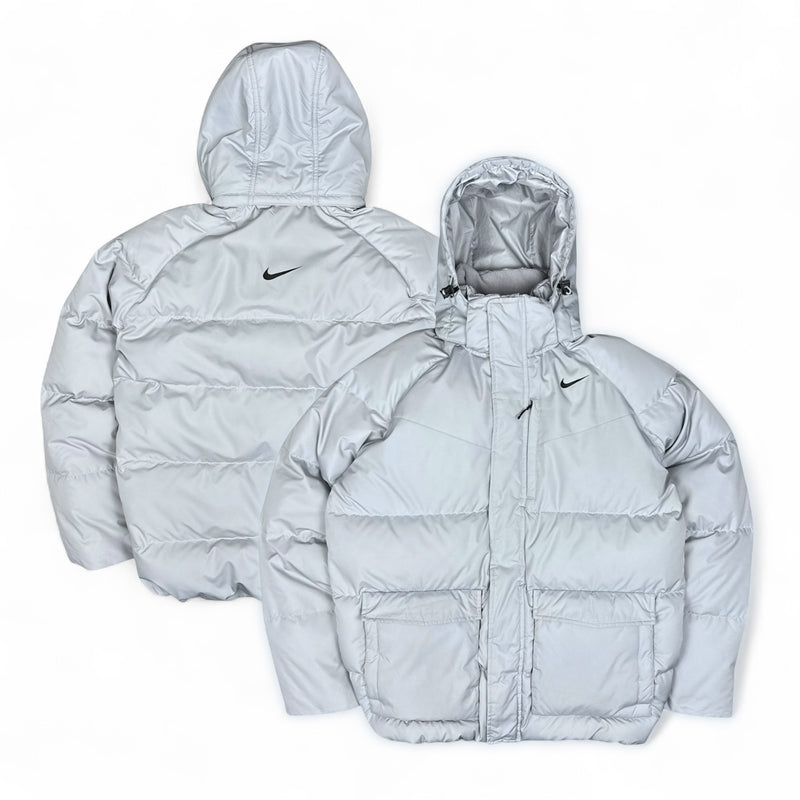 Nike Vintage Y2K Down Pufferjacke Grau