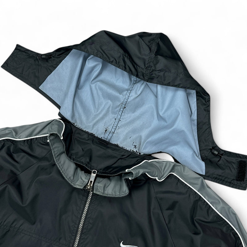 Nike Vintage Y2K Trackjacke Schwarz Grau