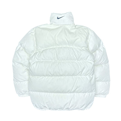 Nike Vintage Y2K Puffer Daunenjacke Weiß