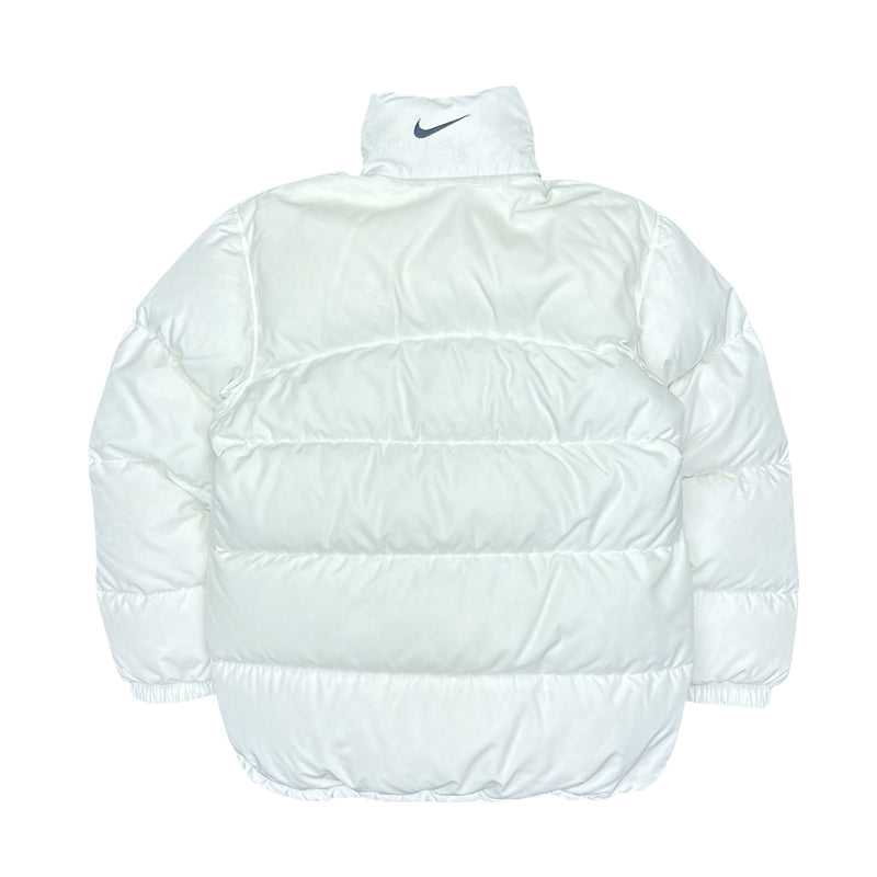 Nike Vintage Y2K Puffer Daunenjacke Weiß