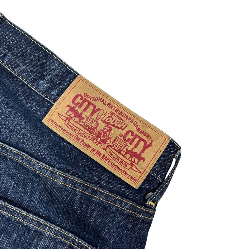 A Bathing Ape Bape Spellout Jeans - vintageconcierge