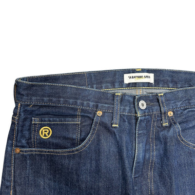 A Bathing Ape Bape Spellout Jeans - vintageconcierge