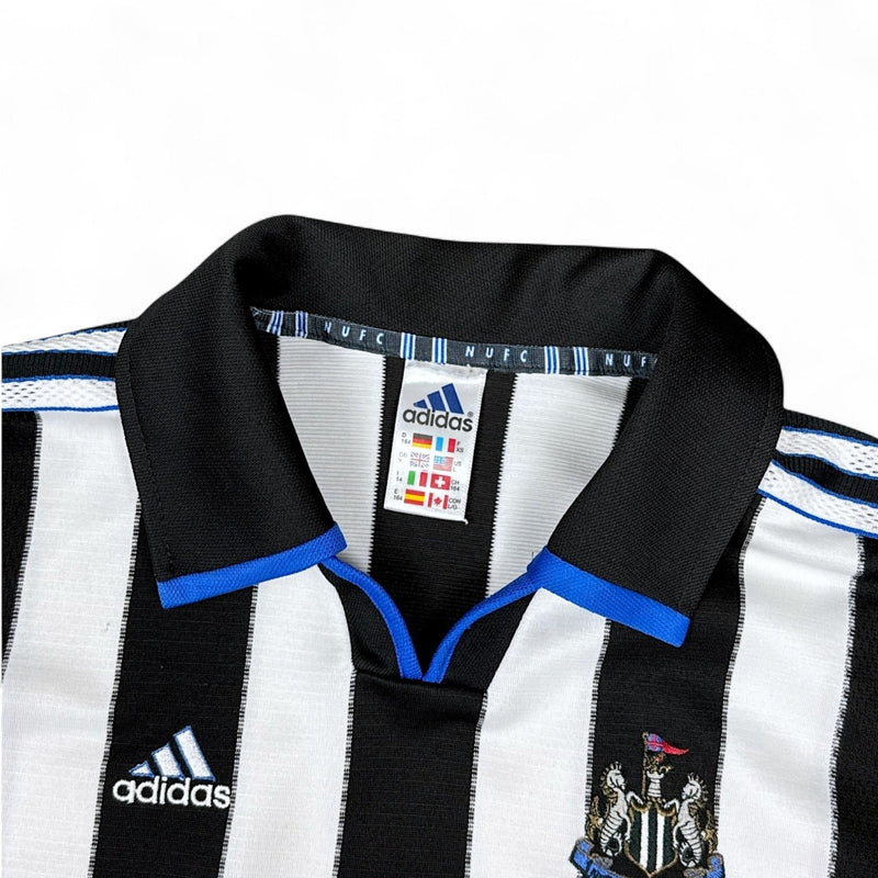 Adidas Newcastle United 1999/2000 Vintage Home Trikot Schwarz Weiß - vintageconcierge