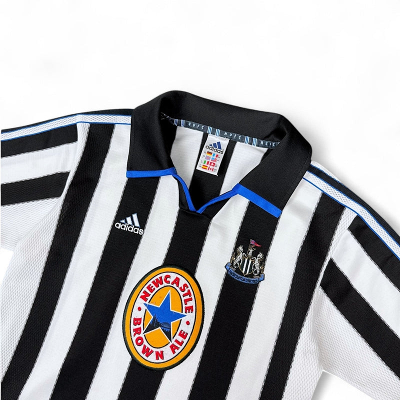 Adidas Newcastle United 1999/2000 Vintage Home Trikot Schwarz Weiß - vintageconcierge