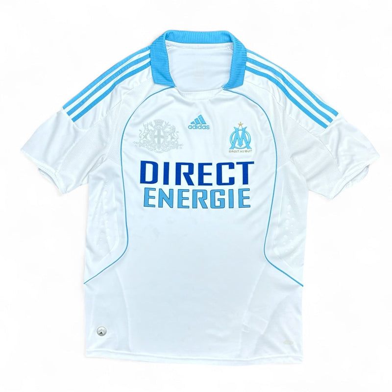 Adidas Olympique Marseille 2008 - 09 Home Trikot Weiß Blau - vintageconcierge
