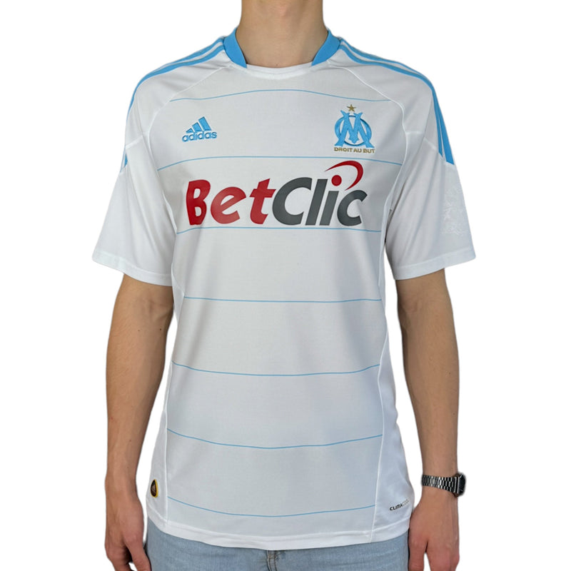 Adidas Olympique Marseille 2010 - 11 Trikot Weiß Blau - vintageconcierge
