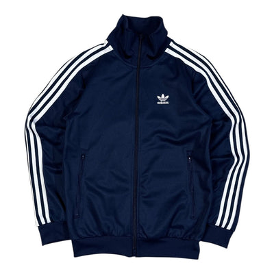 Adidas Originals Track Jacket Navy White Stripes Vintage Y2K Zip Jacket | S - vintageconcierge