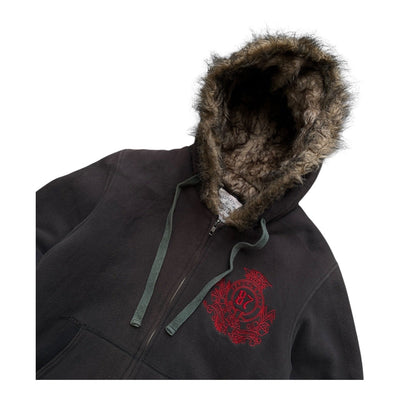 Aeropostale Y2K Fur Zip Sweatshirt - vintageconcierge