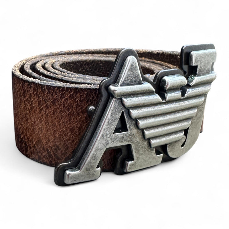 Armani Jeans Leather Belt - vintageconcierge
