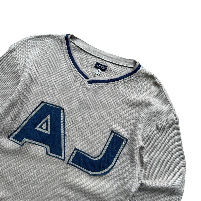 Armani Jeans Vintage Waffle Knit Long Sleeve - vintageconcierge