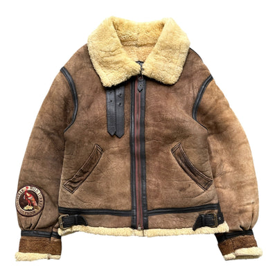 Avirex B3 Shearling Leather Jacket - vintageconcierge