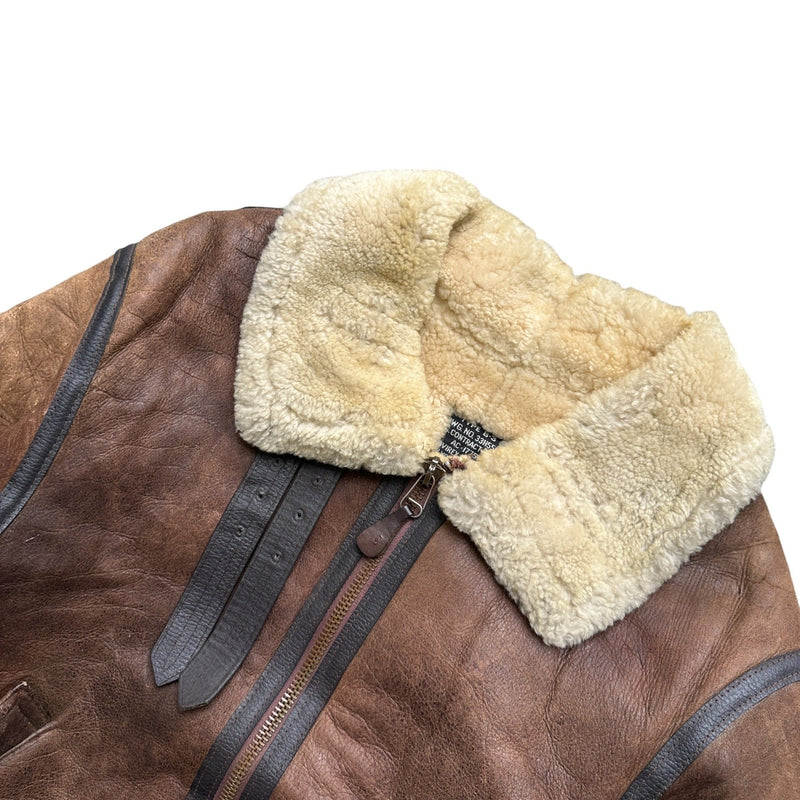 Avirex B3 Shearling Leather Jacket - vintageconcierge