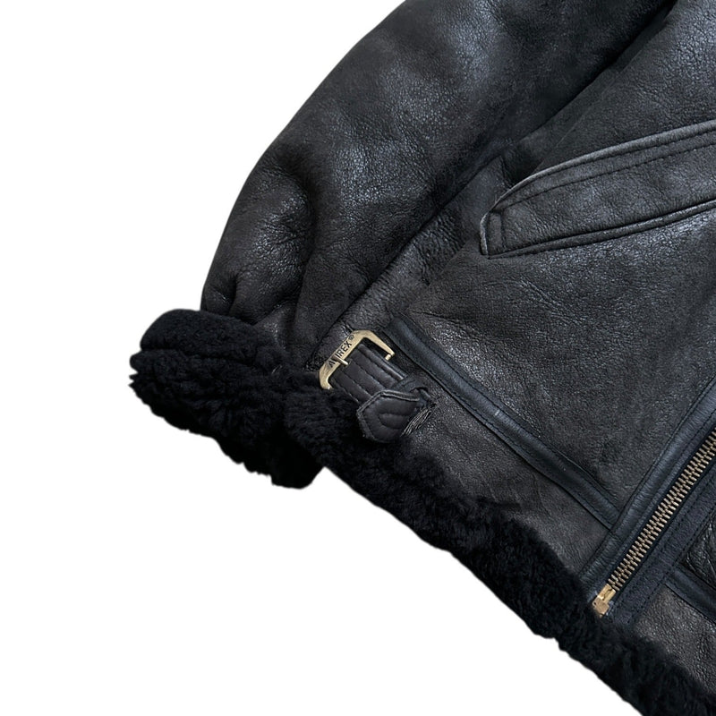 Avirex B3 Shearling Leather Jacket - vintageconcierge
