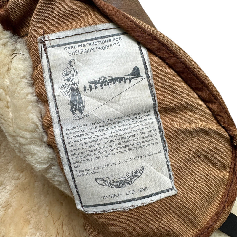 Avirex B3 Shearling Leather Jacket - vintageconcierge